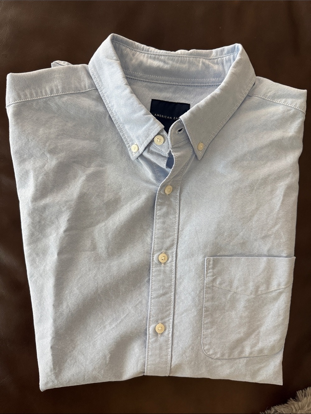 American Eagle Outfitters Light Blue Button-Down Shirt - Men's